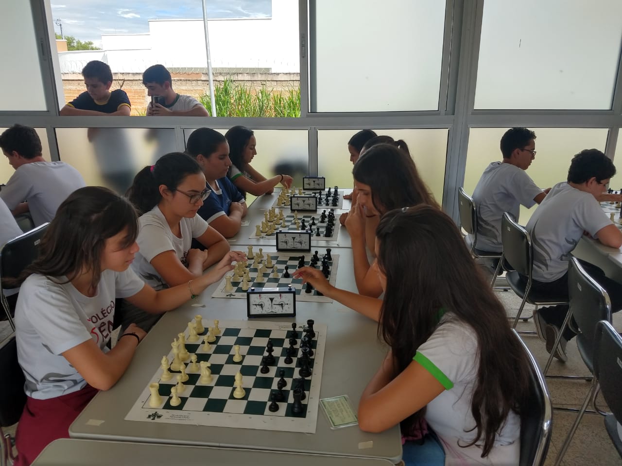 Estudantes da rede pública participam de 'Clube de Xadrez' nas