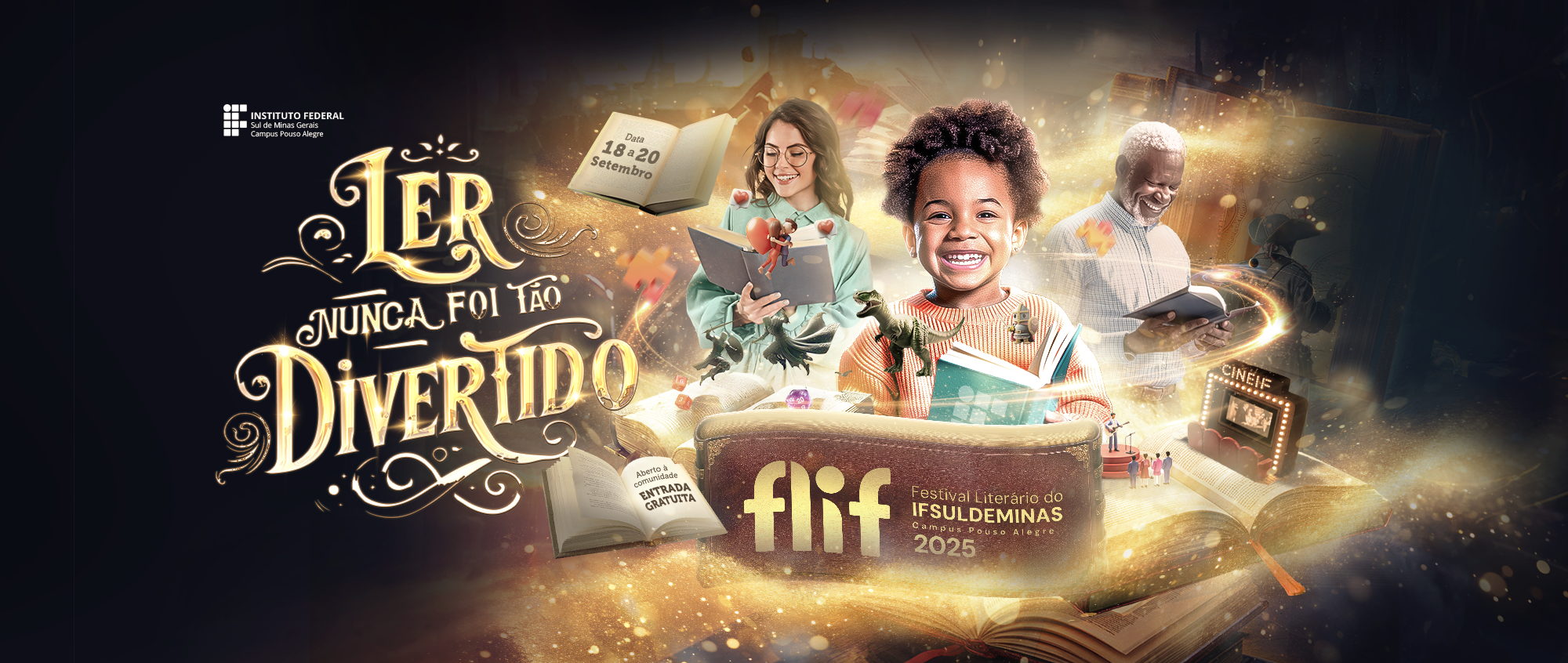 O FLIF 2025 vem aí! De 18 a 20 de setembro. Confira a programação!