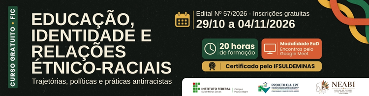 Abertas inscrições para o  curso 'Educação, Identidade e Relações Étnico-Raciais: trajetórias, políticas e práticas antirracistas' (EaD).