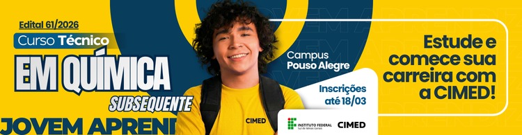 Inscrições abertas para o curso Técnico em Química - Programa Jovem Aprendiz da CIMED. Inscrições até 18 de março.