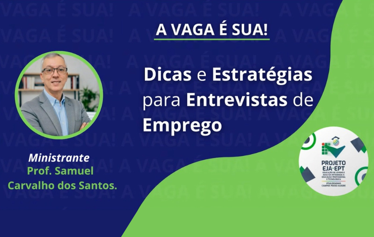 Dicas e estratégias para entrevistas de emprego são tema de palestra para alunos do EJA-EPT