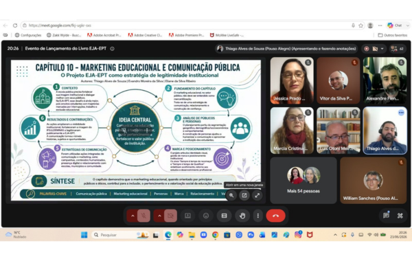 Campus Pouso Alegre realiza Evento de Lançamento do Livro “Educação de Jovens e
Adultos Integrada à Educação Profissional e Tecnológica: Política Pública e
Transformação Social”