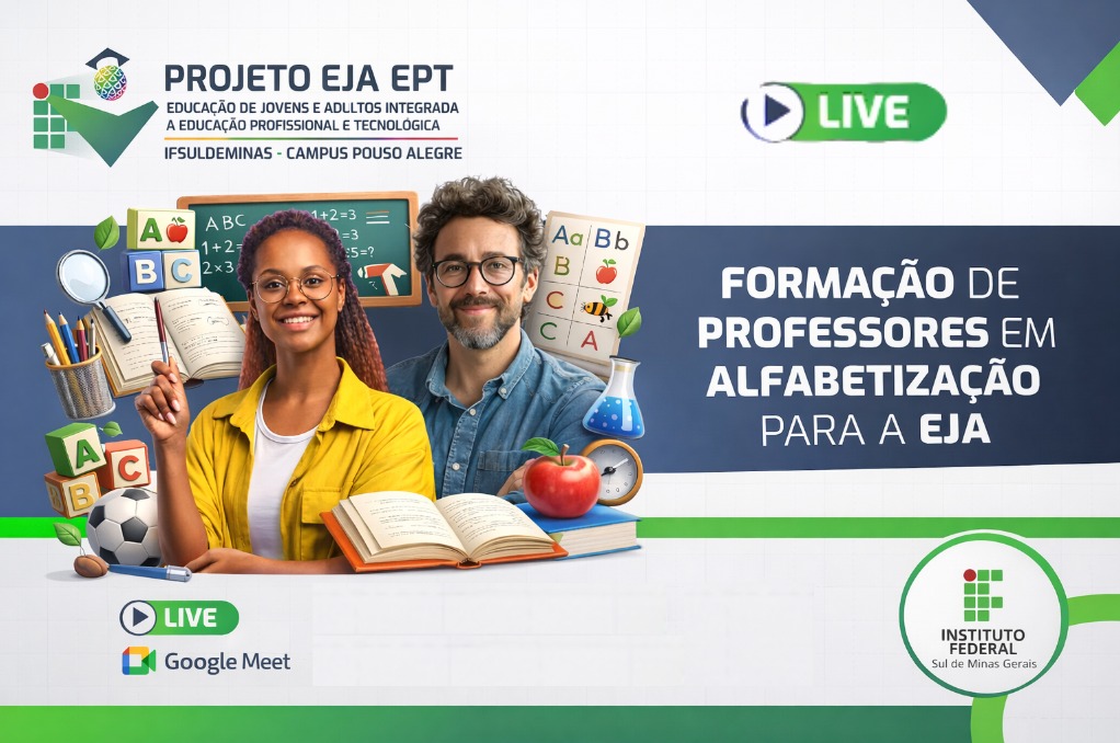 Live de boas-vindas do Curso de Formação de Professores em Alfabetização para a EJA